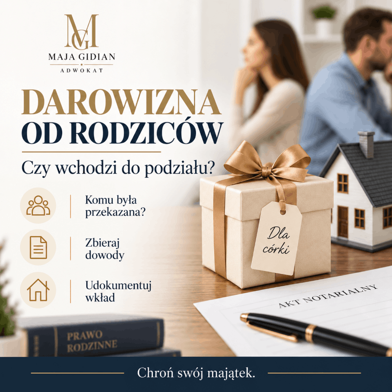 Rodzice dali nam 200 tysięcy na mieszkanie. Teraz się rozwodzimy. Czy mogę odzyskać te pieniądze?